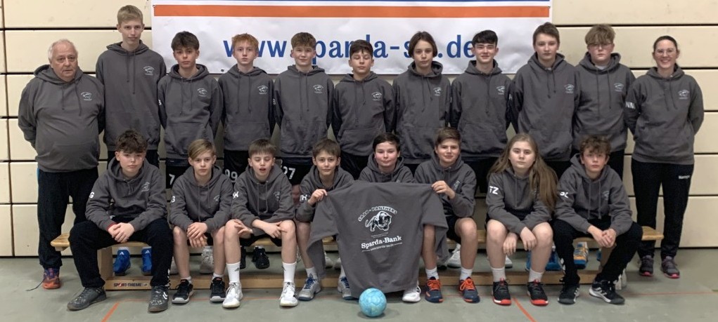 Mannschaftsfoto der Saar-Panthers mit Hoodies